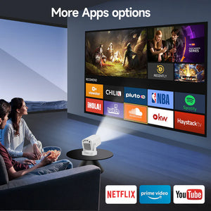 Neurobic HY310 Mini Projector Auto Focus 4K Native 1080P 260ANSI Android11 5W Speaker