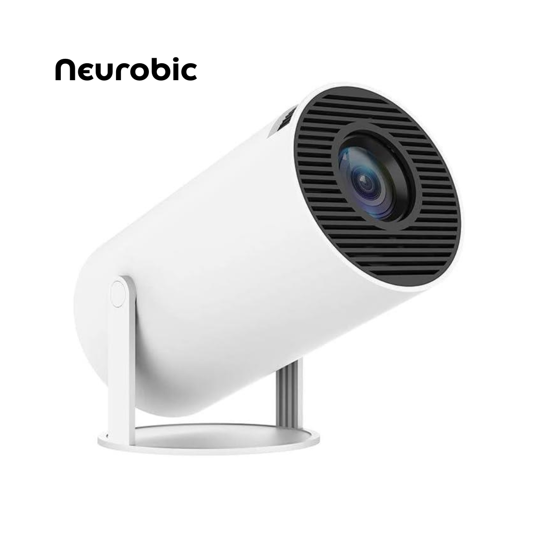 Neurobic HY300 Por Mini Projector 4K 1080P, WiFi6 BT 5.0 Android 11, 180°Rotatable